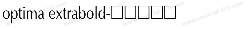 optima extrabold字体转换